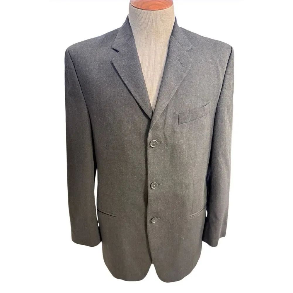 Ralph Lauren Sport Coat Blazer Gray 3-Button Front 39R Wool Professional Career